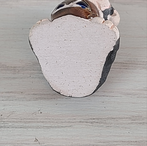 Miniature Mini Clay Monkey Chimpanzee Figurine Handmade Carved Marked Folk Art - Picture 6 of 7